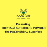 Load and play video in Gallery viewer, Buy Online Triphala Powder Certified Organic India made Video introduction Good Lyfe Project
