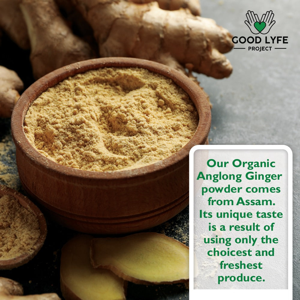 Buy Online Karbianglong Ginger Powder Certified Organic India Made USDA GingerPowder shot Good Lyfe Project