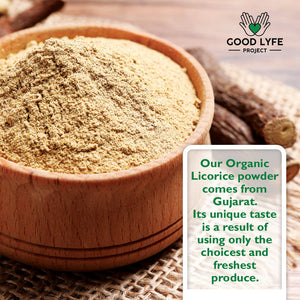 Buy Online Licorice Powder Certified Organic India Made USDA Product Powder Shot  Good Lyfe Project