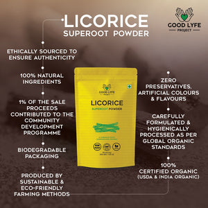 Buy Online Licorice Powder Certified Organic India Made USDA Licorice Product Summary Good Lyfe Project