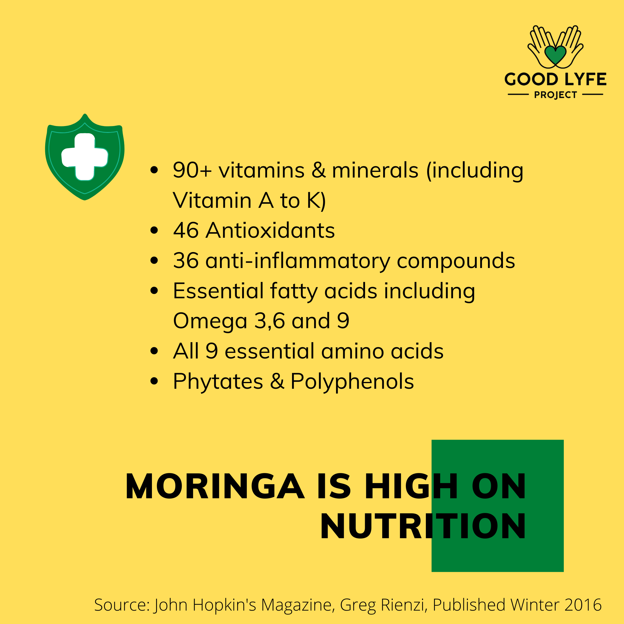 Benefits of Organic Moringa Superleaf Energybar Good Lyfe Project 2