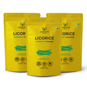 Buy Online Licorice Powder Certified Organic India Made USDA Multiple pack front Good Lyfe Project